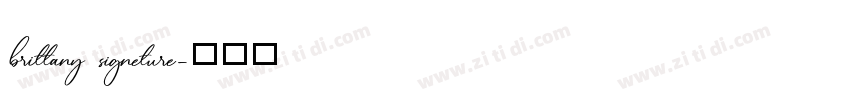 brittany signeture字体转换